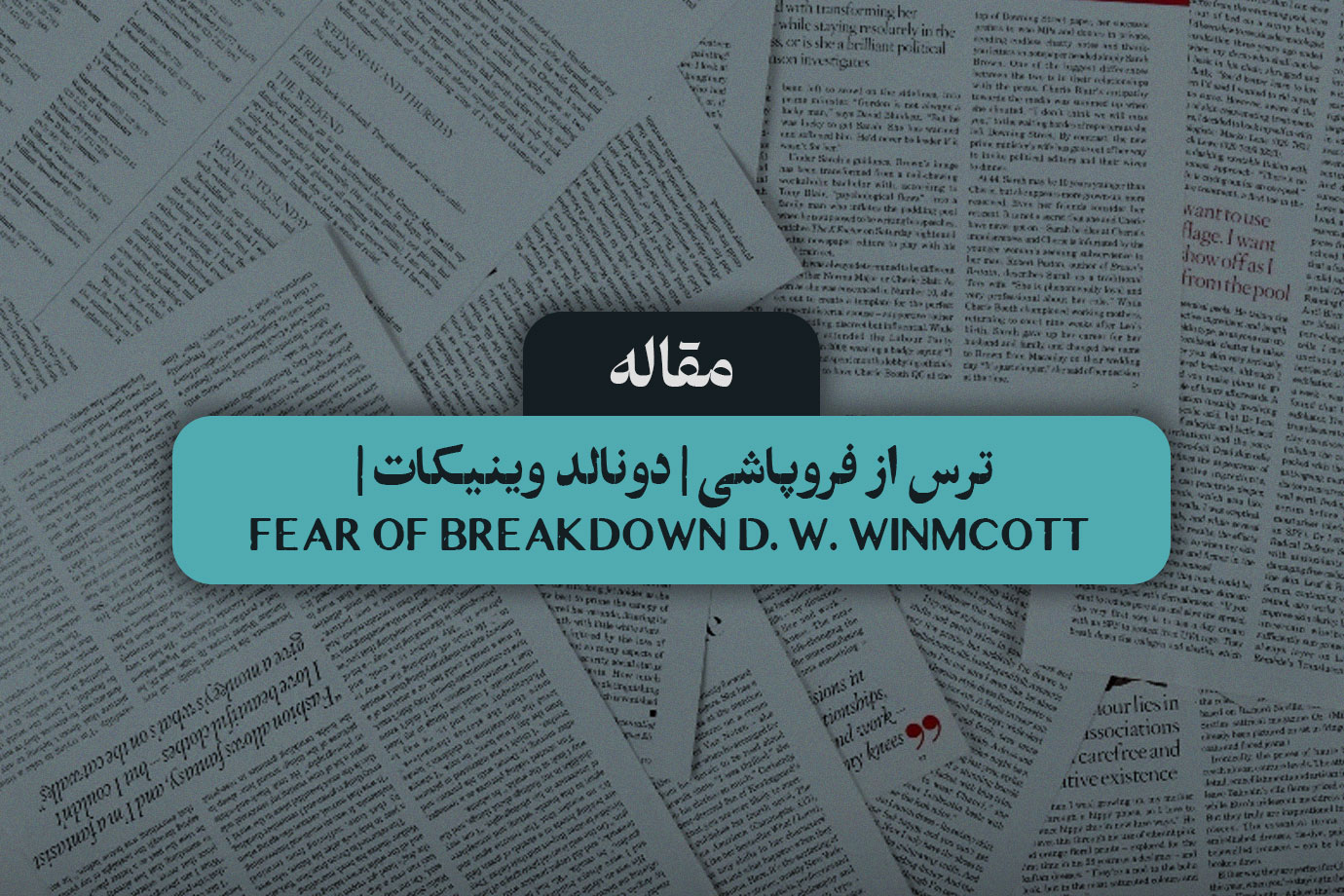 ترس از فروپاشی | دونالد وودز وینیکات | FEAR OF BREAKDOWN D. W. WINMCOTT